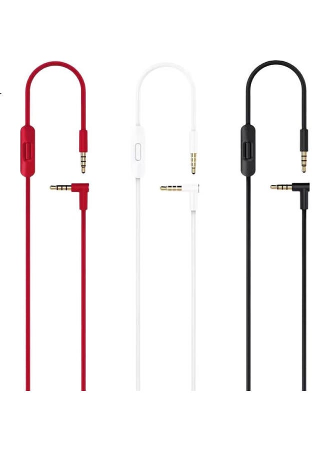 Trendsetter Suitable For Beats Earphone Cable, Audio Cable, Solo3/2, Recording Studio/2/3/Mixr/Pro, Headphone Cable, Control Cable With Microphone, Connection Cable, Red - Image 1