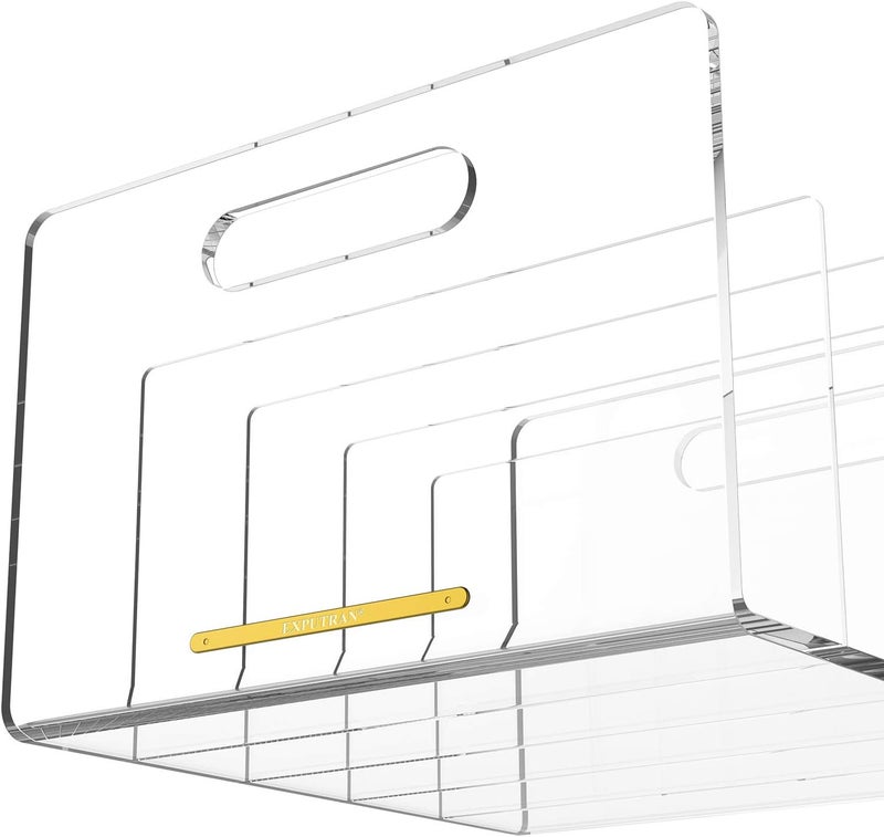 EXPUTRAN Acrylic File Sorter, Desktop File Collator Office File Organizer, Clear 11.4" x 6.7" x 10" - Image 2