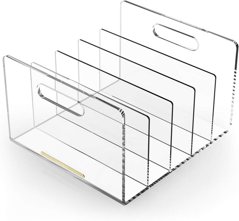 EXPUTRAN Acrylic File Sorter, Desktop File Collator Office File Organizer, Clear 11.4" x 6.7" x 10" - Image 1