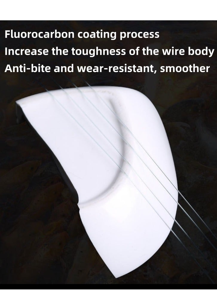 Generic No.4 Nylon Line 500M Fishing Line Transparent Fluorocarbon Strong Monofilament Line Flexible Abrasion Resistant Super Strong Tensile Cutting For Hanging Decorative Beading Crafts Kites  - Image 2