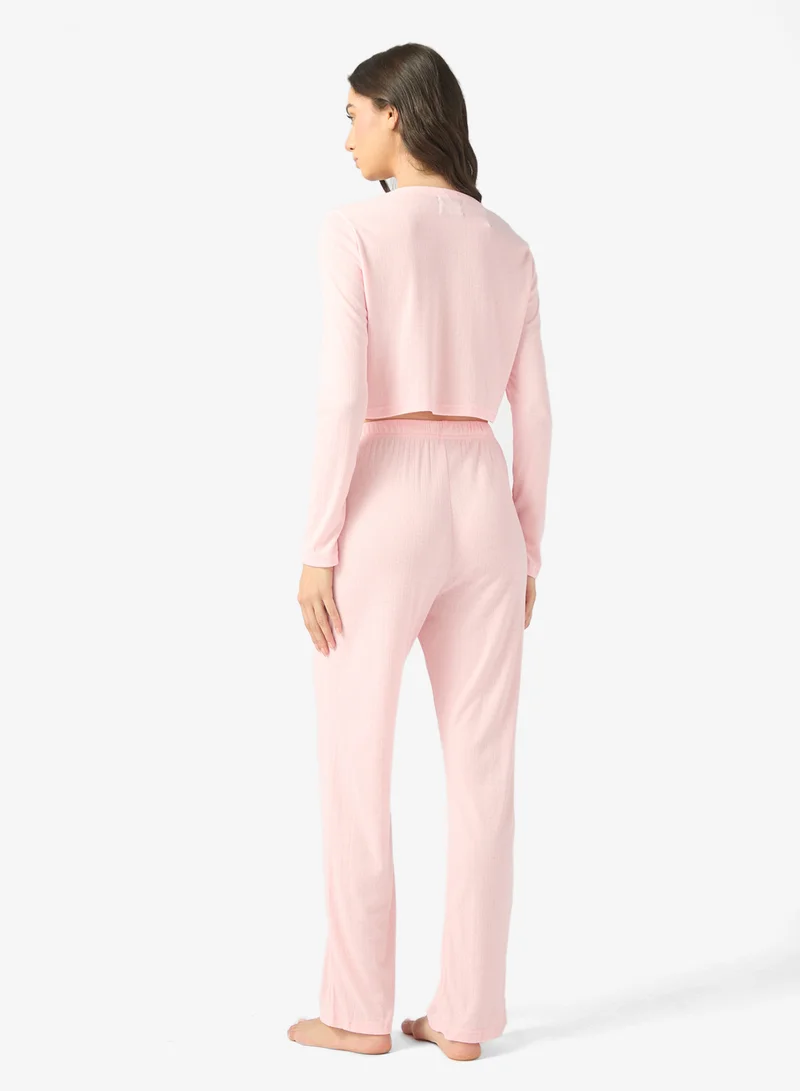 ELLA Ribbed Pyjama Set