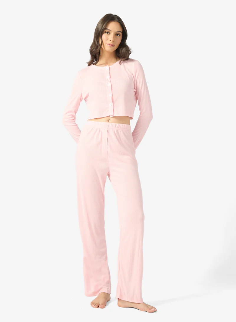 ELLA Ribbed Pyjama Set