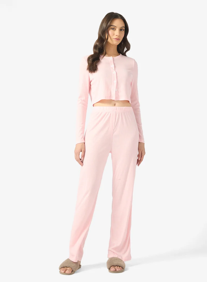 ELLA Ribbed Pyjama Set
