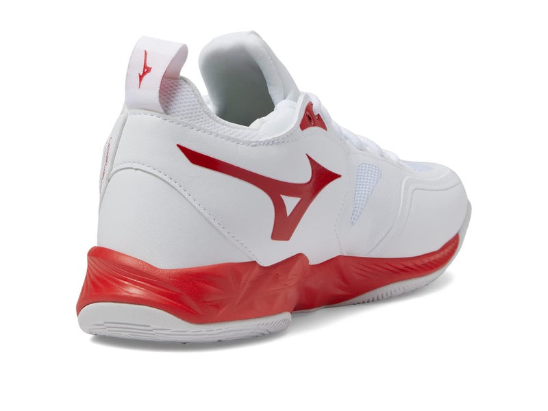Mizuno Women's Wave Dimension Volleyball Shoe, White-Red, 12 - Image 5