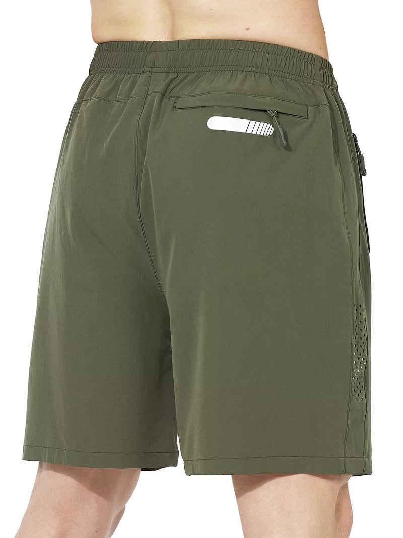 NORTHYARD Men's Athletic Running Shorts Quick Dry Workout Shorts 7"/ 5"/ 9" Lightweight Sports Gym Basketball Shorts Hiking Exercise ArmyGreen M - Image 3