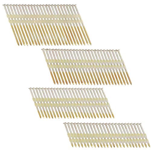 HW HAMWOO Framing Nails,21°Round Head Nail Pack,1000-Pack (2"- 250Pcs,2-1/2"- 250Pcs,3"- 250Pcs, 3-1/2"- 250Pcs),Galvanized Nail,Ring Shank - Image 1