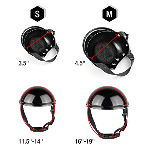 Namsan Small Dog Helmet, Dog Motorcycle Helmet, DIY Cat Hat, Dog Crash Helmet for Puppy Head Protection, Doggie Bike Helmet, Adjustable, Small, Black - Image 3