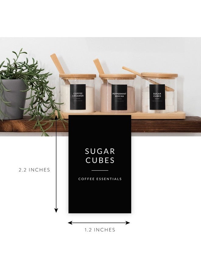 Savvy & Sorted Black Coffee Labels For Coffee Bar 72 Coffee Syrup Labels For Coffee Station Organizer Labels Stickers For Coffee Bar Accessories Gifts Coffee Bar Organizer Coffee Essentials  - Image 2
