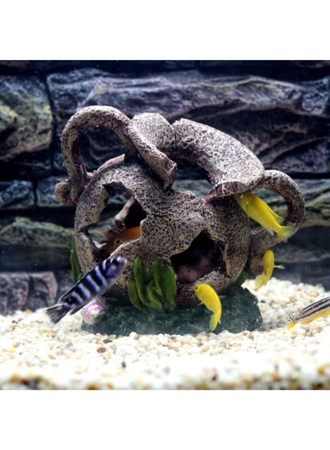 B&K وعاء مزهرية مكسورة سمكة جمبري يختبئ كهف حوض السمك زخرفة ديكور - Image 2