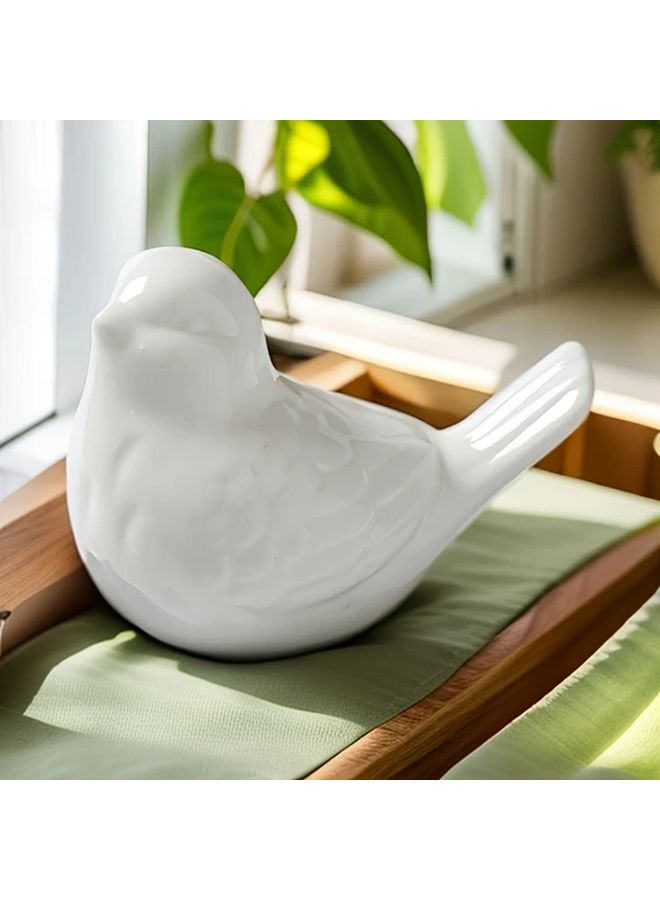 Creative And Simple Home Decoration Cute Ceramic Yellow Bird Desk Decor Christmas Gift For TV Cabinet Wine Cabinet Shelf - Image 4