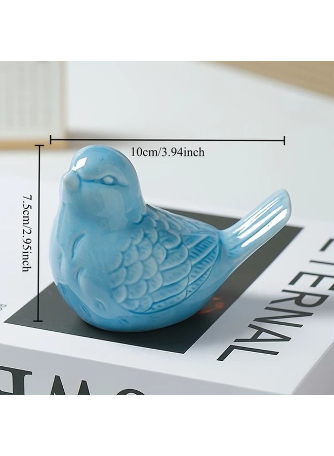Creative And Simple Home Decoration Cute Ceramic Yellow Bird Desk Decor Christmas Gift For TV Cabinet Wine Cabinet Shelf - Image 3
