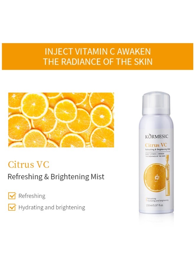 Kormesic 150ML Citrus Vitamin C Mist Face Spray Hydrating Refreshing And Brightening Mist with Inject Vitamin C Moisturizing Facial Vitamin Mist Spray - Image 2
