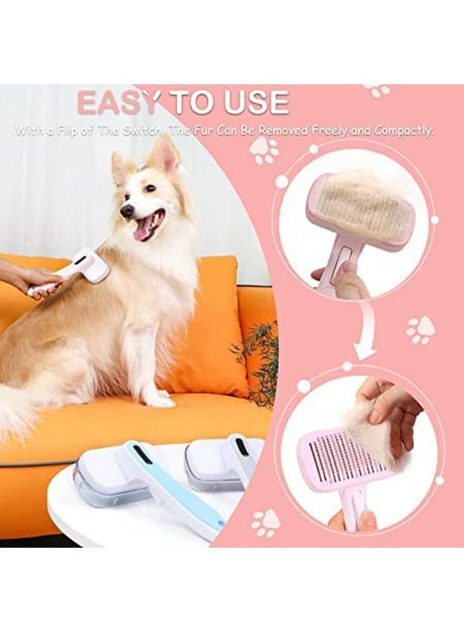 فرشاة تنظيف ذاتية التلميع - نصائح نهائية لفرشاة الكلاب للتخلص من الشعر المتساقط، فرشاة إزالة التشابك والعناية بالحيوانات الأليفة تزيل التشابك والفراء المتساقط من فراء الحيوانات الأليفة بسهولة (متعدد الألوان) - Image 3