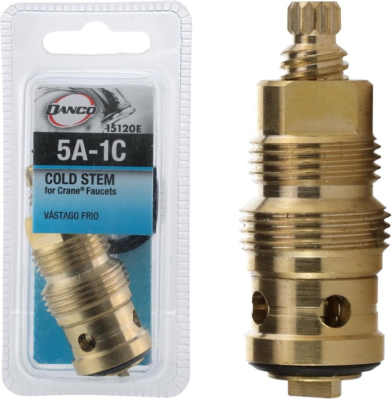 Danco 9D0015120E 15120E Cold Stem for Crane Sink, Laundry and Tub/Shower Faucets, Brass - Image 2