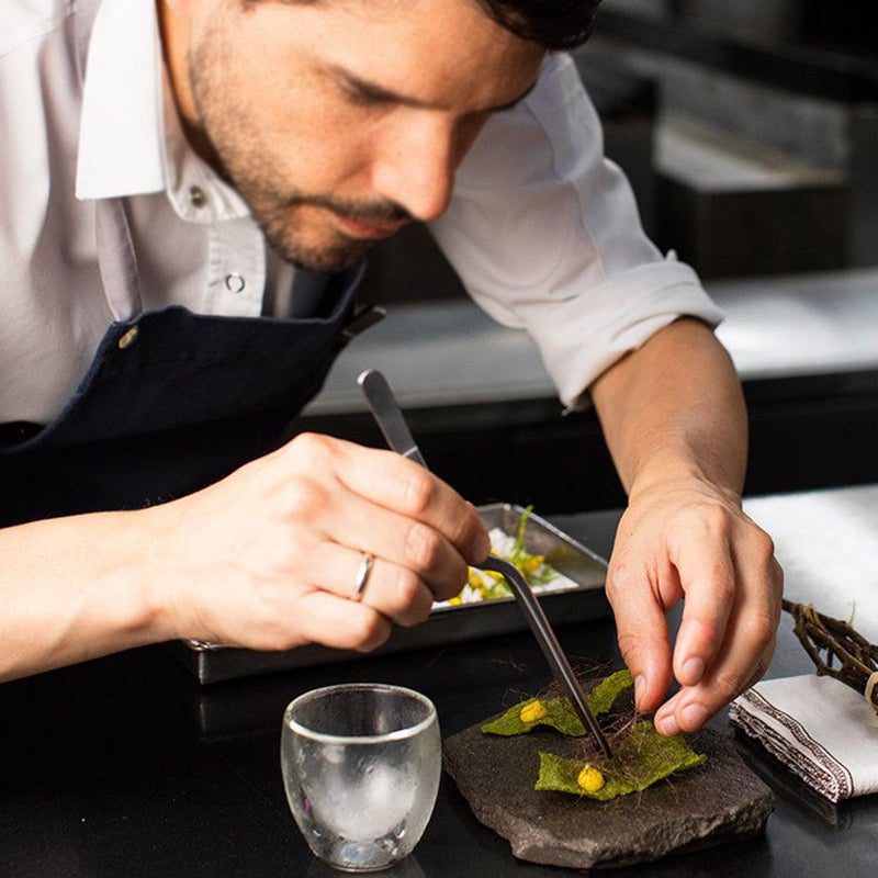 CREATIVECHEF Professional Chef Plating Kit, 5 Piece Culinary Plating Set, Silver, Stainless Steel (5 Piece, Silver) (Black) - Image 2