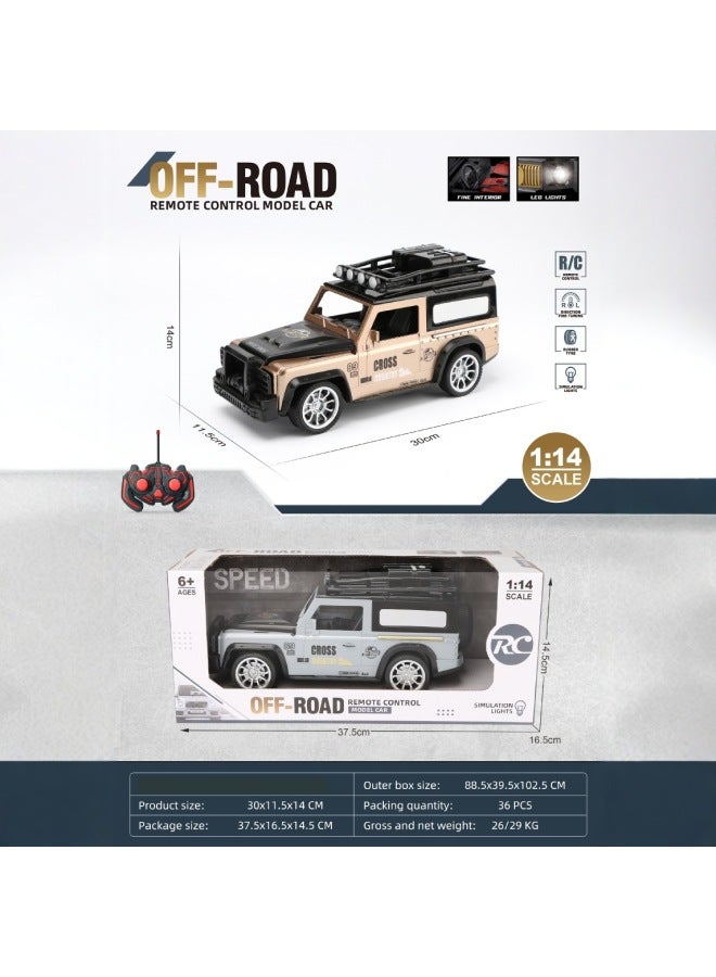 Children's Four-way Remote Control Car Wireless Light Remote Control Car 1:16 Simulation Off-road Vehicle Model Toy Product-Color:182 As Shown In The Picture-Scale:1:16 - Image 5