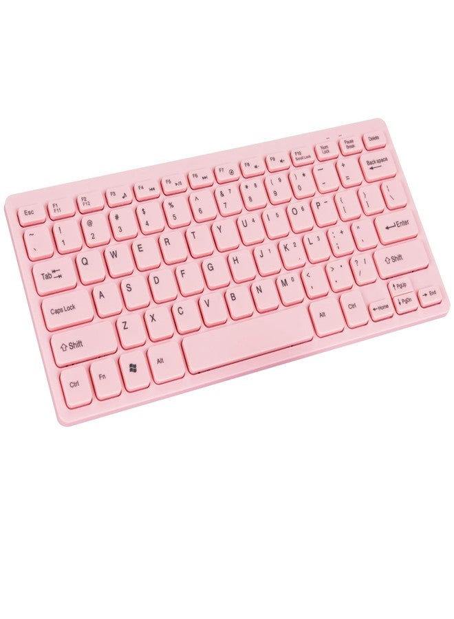 M MC Saite MCSaite Mini 78 Keys Wired Keyboard - with Keyboard Cover Computer keypad for Laptop MAC Windows 10/8 / 7 / Vista/XP (Pink+Keyboard Film) - Image 4