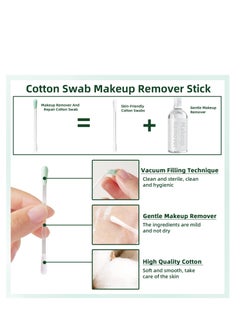 Excefore Cotton Makeup Remover Swabs, 50 Pcs Disposable Vitamin E Liquid-Filled Cotton Swabs Sticks, for Eyes, Eyebrow, Eyelash, Lips Corner Makeup Correctors, Removing Swabs, for Travel-friendly  - Image 4