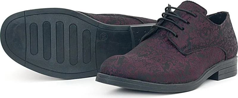 راكربلاس Claret Red Laced Suit Classic Kids Shoes