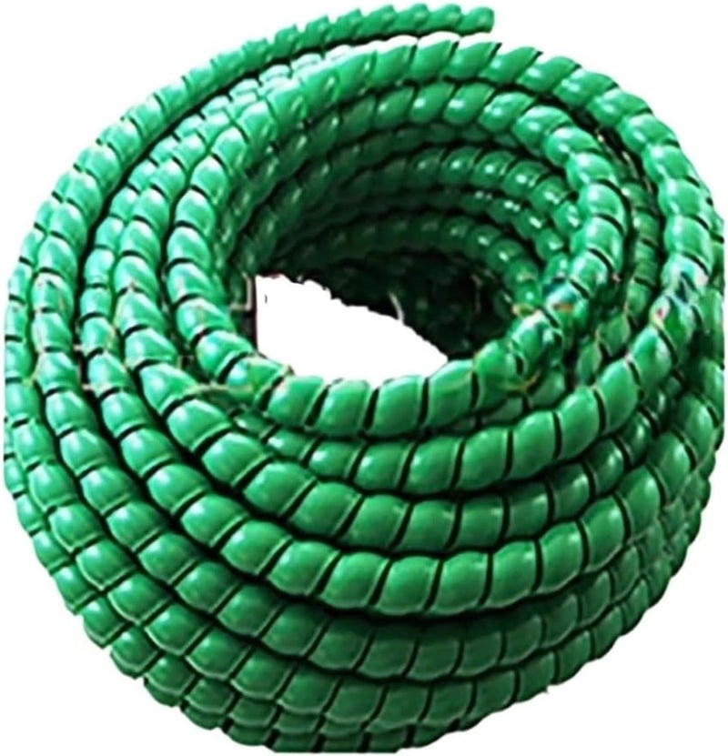 Cord wrap, Cable Tidy Sleeve Spiral Wrap 2 Meter Wire Protective Tube 8mm 10mm 12mm 14mm 16mm Flame Retardant Pipe Sleeving(Green,8mm inside diameter) - Image 1