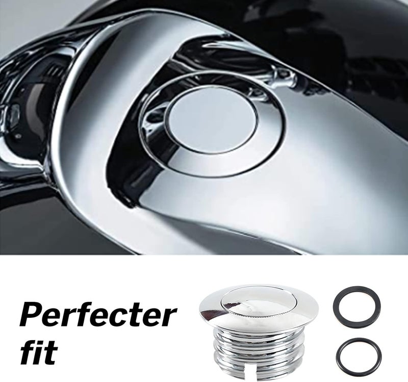 POSENG Fuel Tank Pop-up Gas Cap Vented Flush Mount Compatible with Harley Davidson (1982-2018) - Image 5