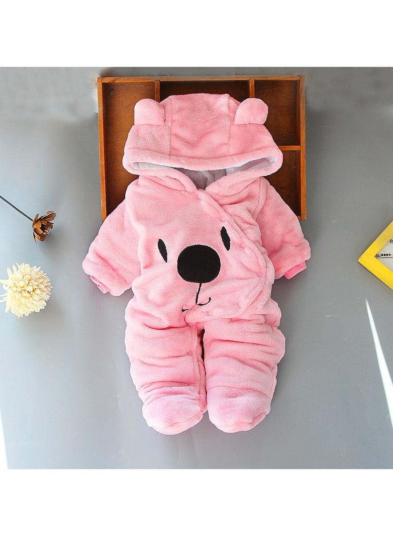 Loquat Autumn And Winter Baby Thick Cotton Jumpsuit 
