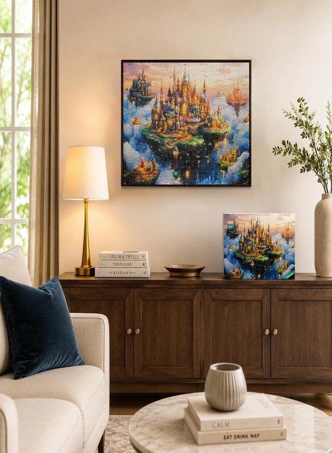 Yunlus Jigsaw Puzzles for Adults 1000 Pieces Impossible Hard Difficult Challenging Puzzles for Adults 1000pc Puzzles City of the Skyward Kingdoms Jigsaw Puzzle 1000 Pieces 28 x 20 inch - Image 3