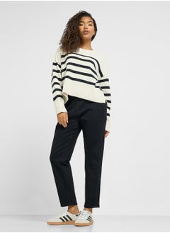 ONLY Crew Neck Striped Cardigan  - Image 4