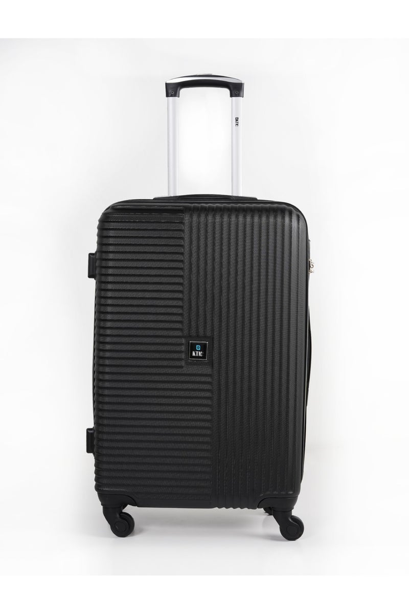 KTMC 3-Piece Luggage Set, ABS Material, Lightweight, 360° Rotated 4-Wheels, Tough Suitcase for Travel, Sizes 20/24/28 inches Black - Image 2