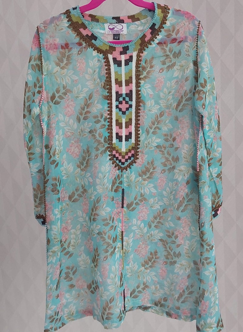 ALREESH ALBANAFSAJI ALREESH 25- ROYAL MOROCCAN RANDA EMBROIDERED WITH HIS OWN HAND READY-MADE JALABIYA FOR KIDS