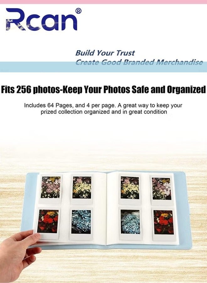 Rcan Pieces Of Moment Mini Book Album 256 Pockets Photo Album for Fujifilm Instax Mini 11 90 70 50S 26 25 9 8+ 8 7S Instant Camera Blue - Image 2