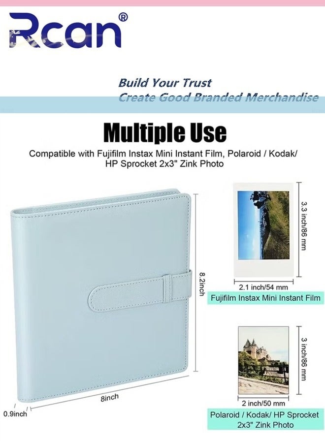Rcan Pieces Of Moment Mini Book Album 256 Pockets Photo Album for Fujifilm Instax Mini 11 90 70 50S 26 25 9 8+ 8 7S Instant Camera Blue - Image 4