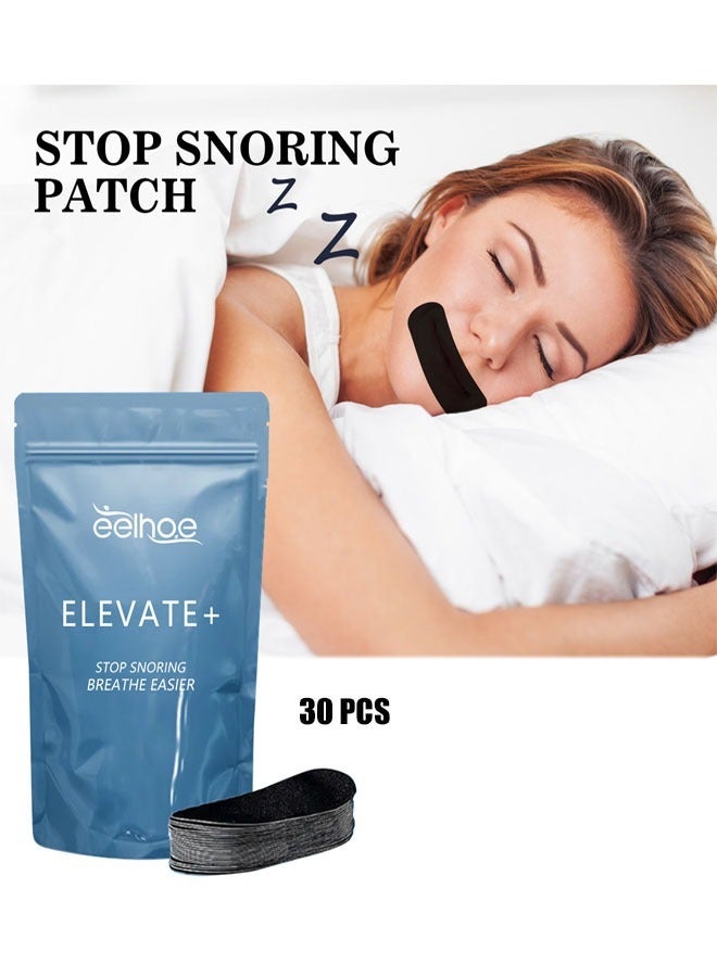 EELHOE 30 Pcs Stop Snoring Breathe Easier Patch, Super Anti Snoring Solution for Men and Women, Clear the Way to Breathe Better Air, Reduce Snoring, Relieve Nasal Congestion Caused By Colds and Allergies - Image 1
