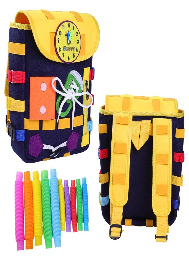 lefeke Busy Board -Elderly Backpack with Buckles and Learning Activity Toys - Dementia Activities for Seniors-Sensory Toy Backpack for Adults with Dementia, Gifts for Dementia or Alzheimer's Patients. - Image 1
