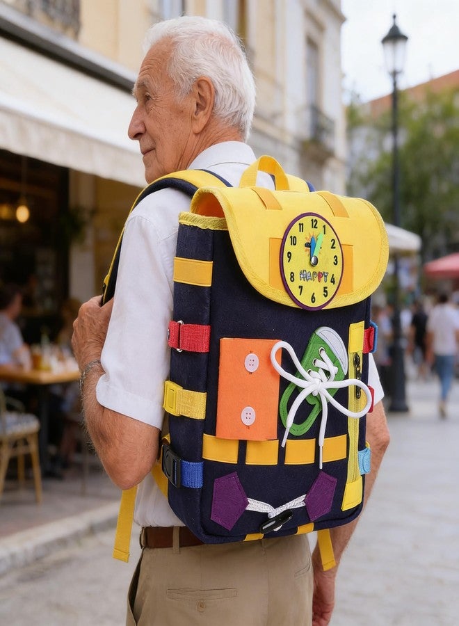 lefeke Busy Board -Elderly Backpack with Buckles and Learning Activity Toys - Dementia Activities for Seniors-Sensory Toy Backpack for Adults with Dementia, Gifts for Dementia or Alzheimer's Patients. - Image 5