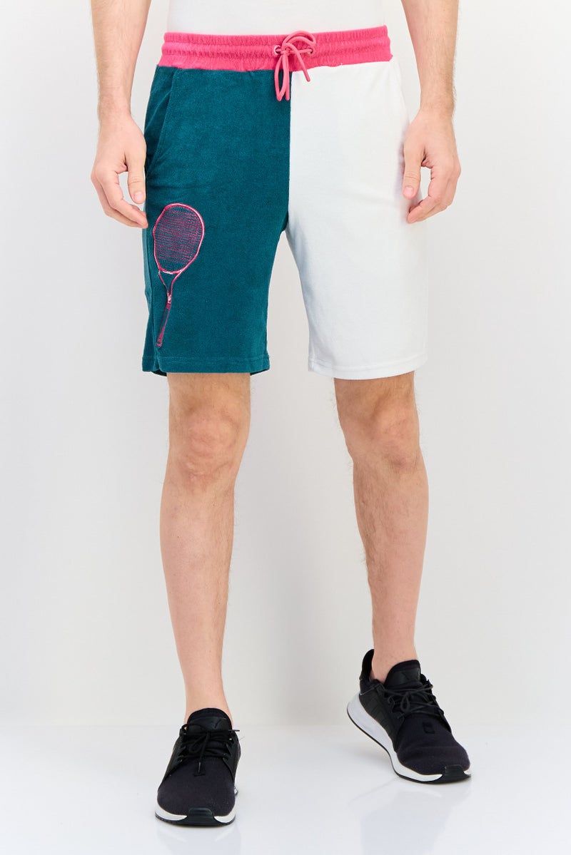 FILA Men Embroidered Logo Outdoor Shorts, Multicolor - Image 1