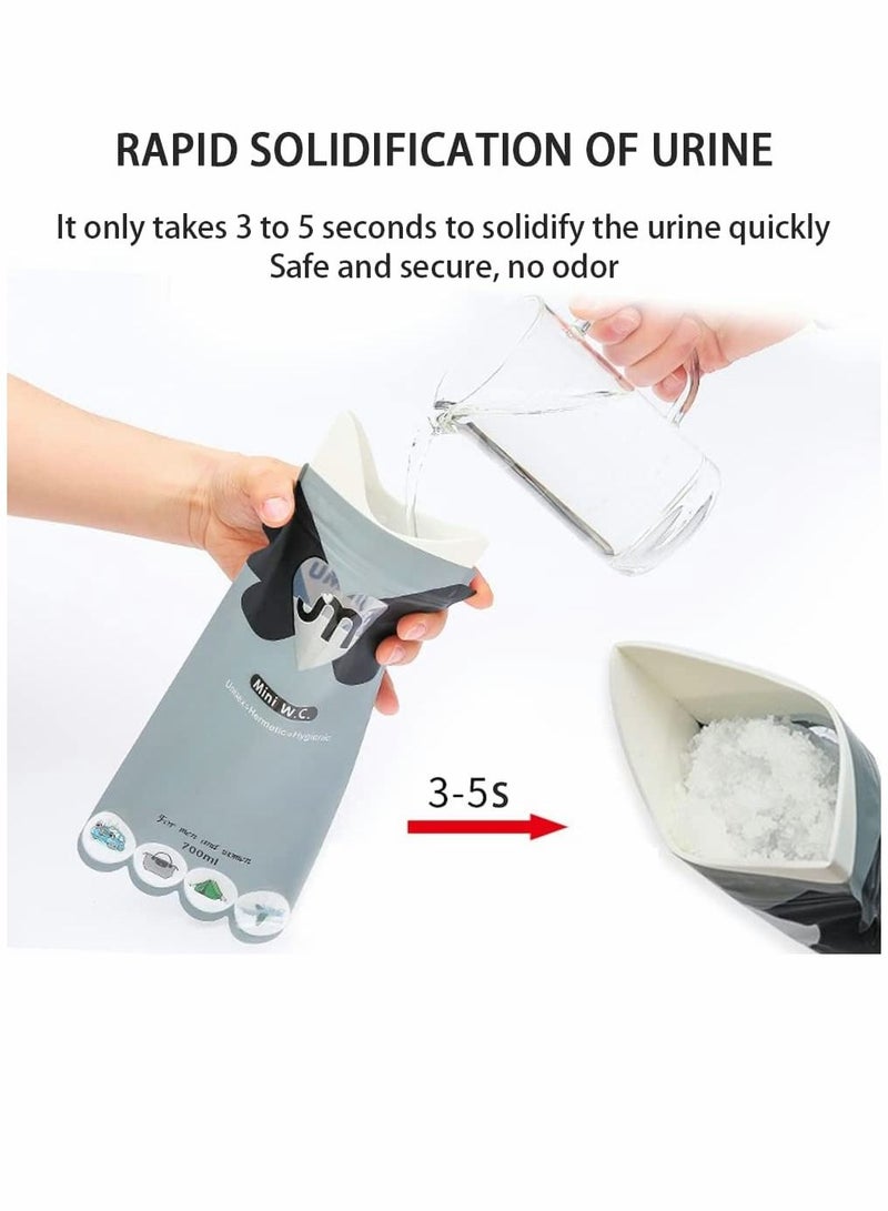 SYOSI Disposable Urine Bags, Camping Pee Bags, Disposable Urinals Vomit Bags for Travel Urinal Toilet Traffic Jam Emergency Portable Toilet Bee Bag for Men Women Kids Children Patient (3 Grey+ 3 Pink)  - Image 4