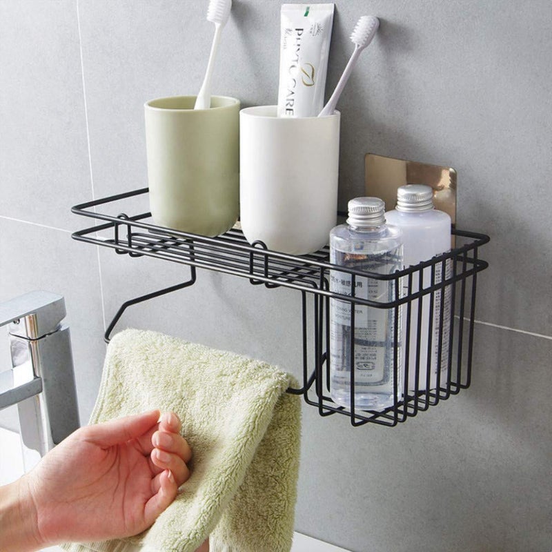 iSTAR Metal Bathroom Shower Caddy | Space-Saving, Stylish Wall-Mounted Storage Shelf Organizer with Tissue, Soap and Towel Holder for Bathroom, Kitchen, Hotel, Home and Office (Pack of 1) - Image 1