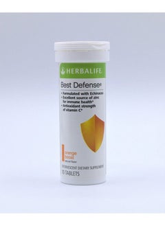 Best Defense: Naturally Flavored Effervescent Herbal Blend (Orange Boost) 10 Tablets Per Tube