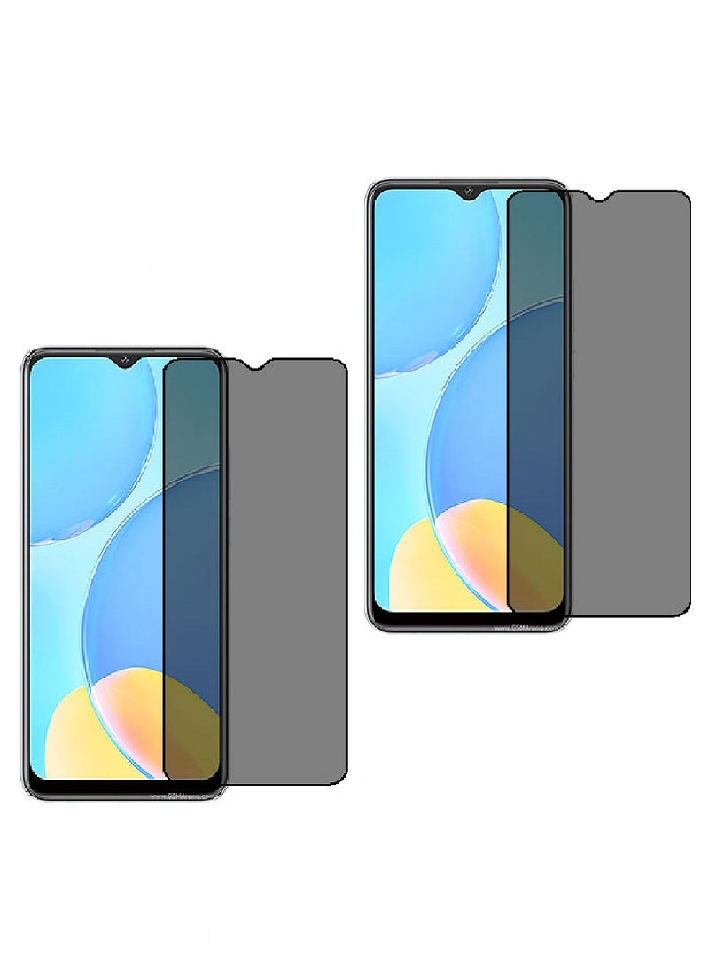 Super 2 Pieces Tempered Glass Screen Protector Anti-Spy Privacy  Designed For Oppo A15s Full Screen Coverage And Bubble Free - Image 1