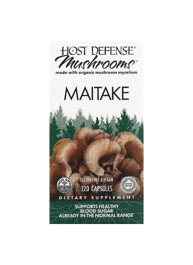 Host Defense Host Defense, Mushrooms, Maitake, 1 g, 120 Capsules  - Image 1