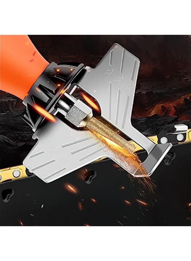 18 PCS High Hardness Diamond Chainsaw Sharpener, Titanium Plated Burr Stone File Kits in 3 Size Sharpening Wheels Chainsaw File for Chain Saw Stone Jewelry Wood (5/32'', 3/16'', 7/32'') - Image 5