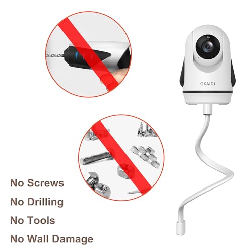 OKAIDI Baby Monitor Mount for OD8052/OD8060/OD8051/OD8050, Flexible Mount, Travel Baby Monitor Accessory, Portable Baby Camera Stand, Adjustable Baby Monitors Holder for Crib(Camera not Included) - Image 4