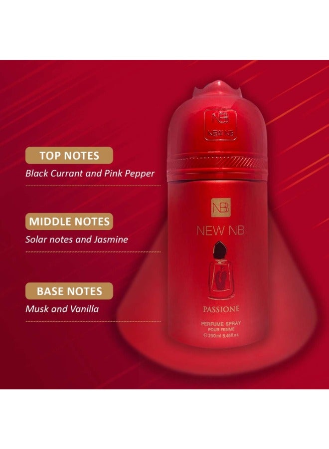 NEW NB Passione Deodorant Perfume for Women – 250ml - Long-Lasting Freshness and Fragrance - Image 4
