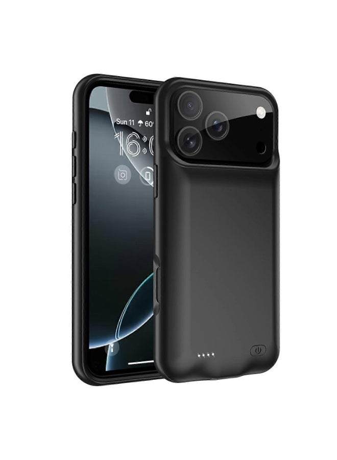 Portable Charger Case for iPhone 17 Pro Max, 7000mAh Rechargeable Battery Pack with MagSafe Wireless Charging, Slim Protective Power Bank Case with LED Battery Indicators, Shockproof TPU Back Cover, Fast Charging External Battery for Travel & Daily Use - Image 4