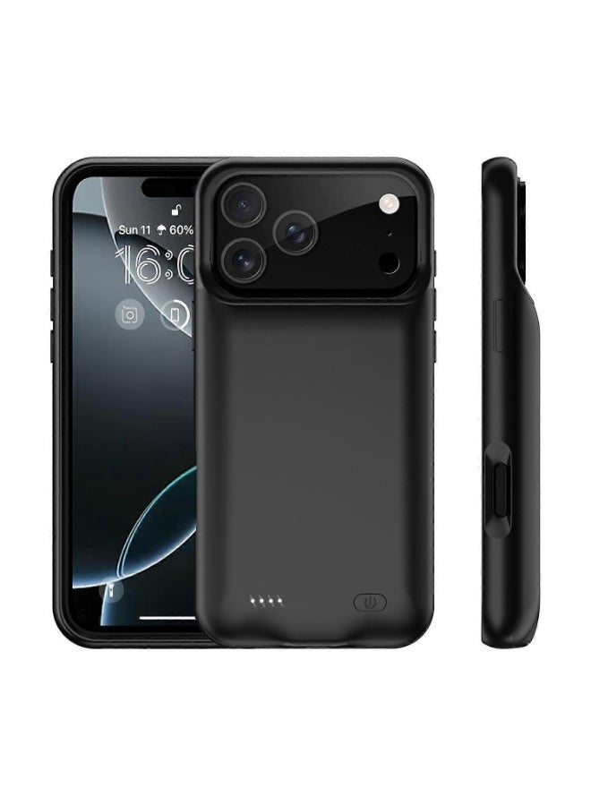 Portable Charger Case for iPhone 17 Pro Max, 7000mAh Rechargeable Battery Pack with MagSafe Wireless Charging, Slim Protective Power Bank Case with LED Battery Indicators, Shockproof TPU Back Cover, Fast Charging External Battery for Travel & Daily Use - Image 2