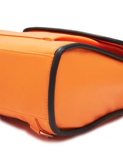 CAPRESE Caprese Gracie Solid Orange Faux Leather Medium Fashion Backpack  - Image 5