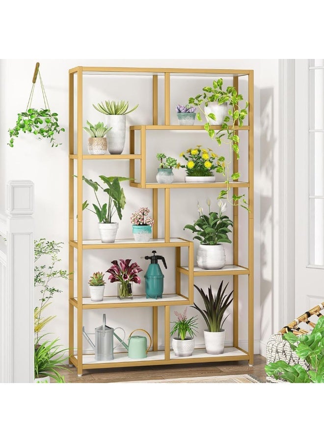 YINZUO YINZUO Marble Shelf with Metal Frame 7 Modern Designs, Space-Saving Wall-Mounted Display for Home Office, Bathroom, or Living Room Adjustable & Easy Install (Design 4)  - Image 3