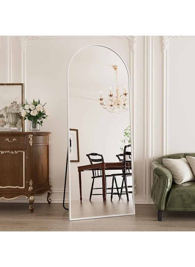 NAMA Anti Shock Breakable frame Full length Mirror 140cm x36cm with metal stand and can be hanged on the wall Premium Curved Standing, with 1.6 cm Thick Aluminium Frame and Fixed Back Panel, Decorative Mirror for Living Room, Sleep, silver - Image 3