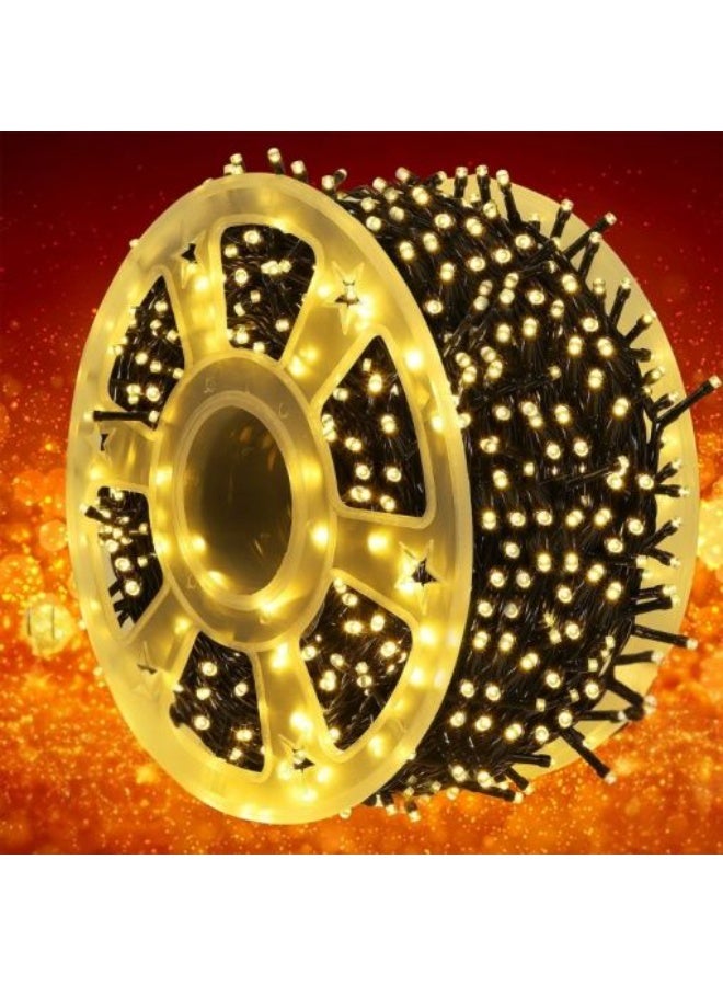 نجفة شوب فرع ليد بطول 50 متر بإضاءة وورم وايت دافئة، مناسب للحدائق، البلكونات، الكافيهات، المحلات، والحفلات. إضاءة قوية ومتوزعة بشكل مثالي على طول السلك، وتتحمل الاستخدام لفترات طويلة. - Image 1